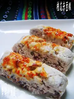 Osmanthus and red bean cake