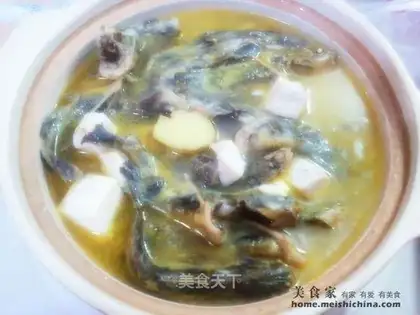 Stewed tofu with yellow catfish