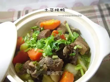 Stewed duck with potatoes