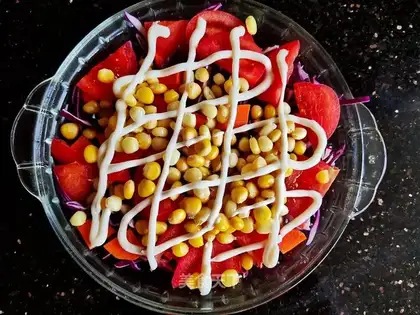 Purple tomato salad