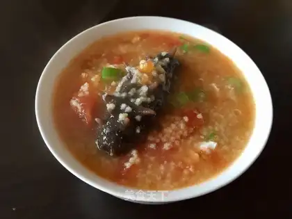 The rice tomato porridge
