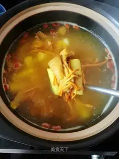 Weed herbs, rabbit soup