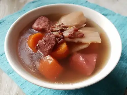 Carrot, red bean soup