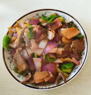 Onion fried liver