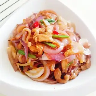 Onion fried meat