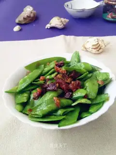 Shrimp toad sauce with Dutch beans