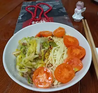 ♪ Scratch the noodles ♪