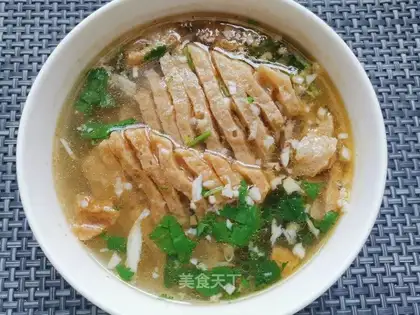 Homemade chicken juice tofu string