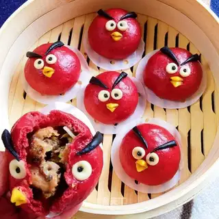 Angry bird buns