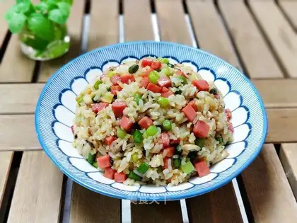 Garlic ham and rice