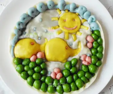A garden boy's fun cartoon bun