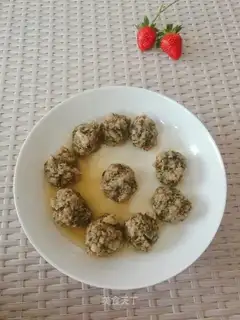 Steam fish and meatballs