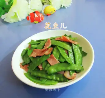 Bacon fried Dutch beans