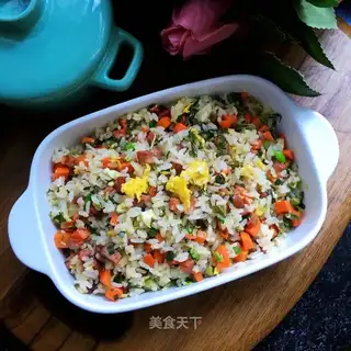Weed sausage and egg fried rice