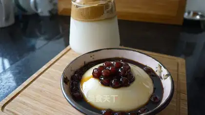 Black sugar, bean pudding
