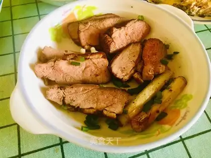 Fried duck