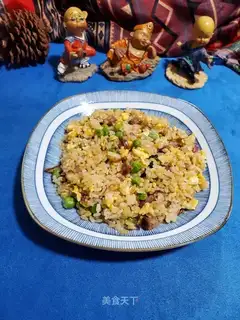 Sausage pea egg fried rice