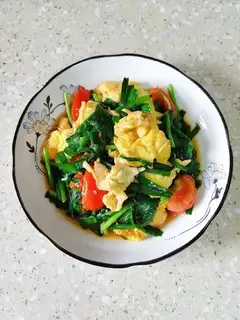 Cream tomato fried eggs