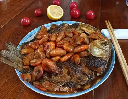 Wildfish burning shrimp