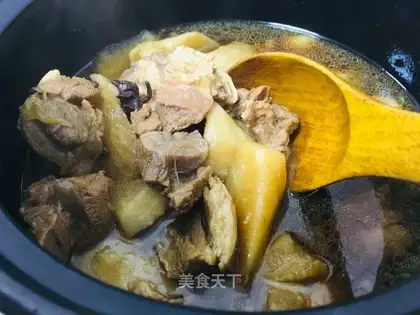 A lamb stew with carrots