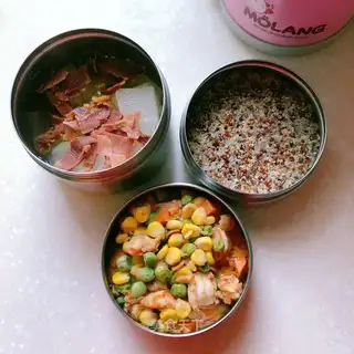 Quinoa shrimp tommelon