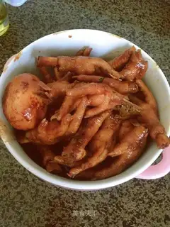 Chicken claws, duck eggs