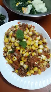 Meat and corn