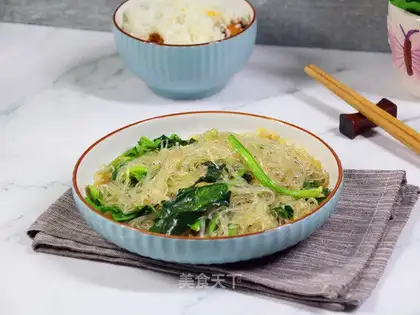 Shrimp spinach fried fans
