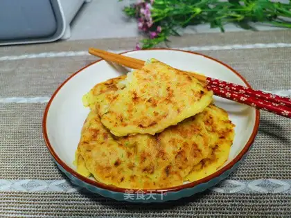 Shrimp veggie rice cake