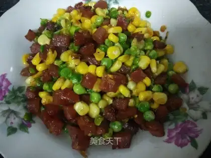 Blue bean corn sausage