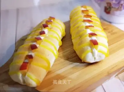 Cheese with caterpillar sweet bread