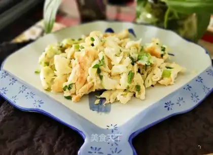 Onions, fried goose eggs