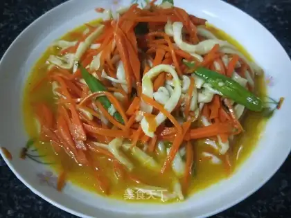 White mushrooms with carrots