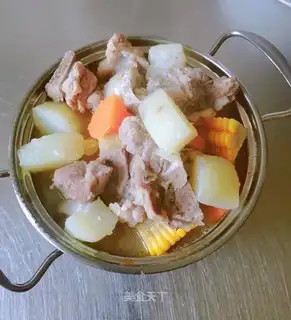 Potato corn chop soup