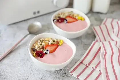 Sweet strawberry shakes