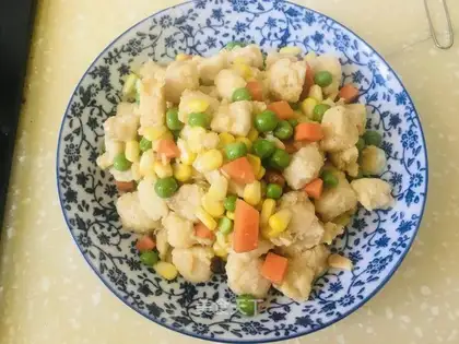 Corn green green chicken