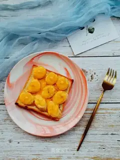 Cheese banana toast