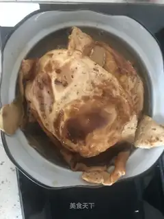 Yellow and chicken soup