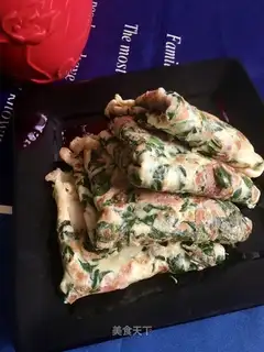 Spinach bacon omelet