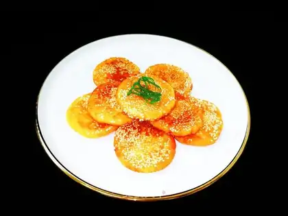 Pumpkin sesame rice cake