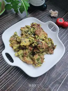Frozen corn fried eggs