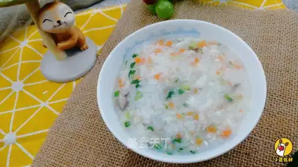 Cod mushroom congee