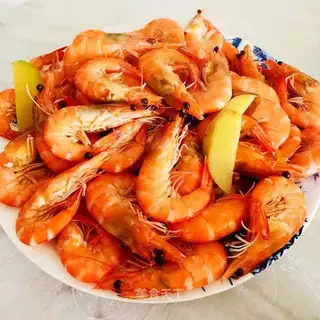 White burning shrimp