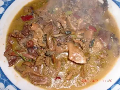 Spicy mussel meat
