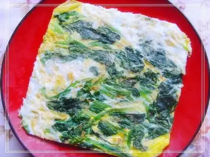 Spinach egg cake