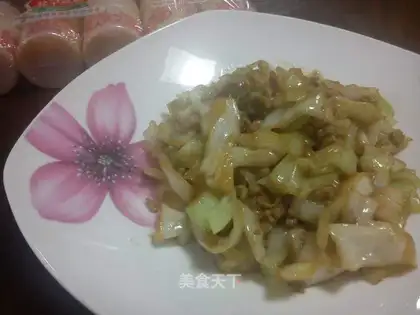 stir-fried cabbage with minced pork