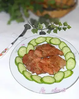 Roast pork chop with lemongrass