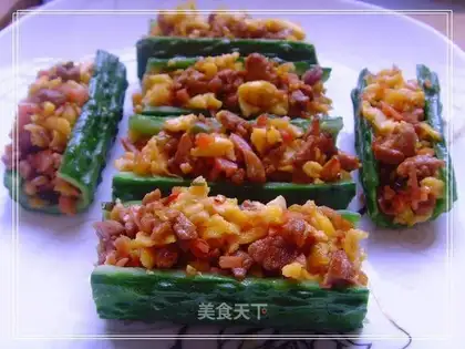 Crispy fried cucumber roll