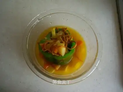 carrot horseshoe and yam soup