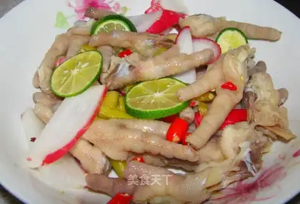Soak chicken feet